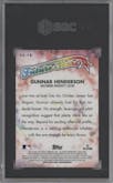 Gunnar Henderson from the 2023 Topps Chrome set graded by SGC and given an overall grade of 10.