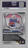 Keon Coleman from the 2024 Panini Prizm set featuring a Purple Pulsar parallel graded by PSA and given an overall grade of 10.