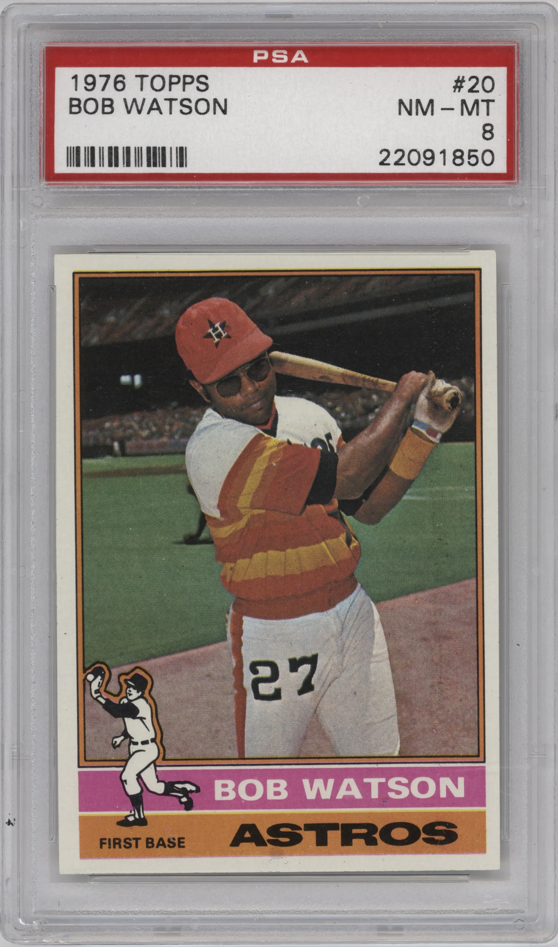 1976 Topps Bob Watson PSA 8