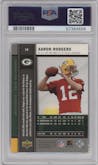 Aaron Rodgers from the 2005 Upper Deck Rookie Premiere set graded by PSA and given an overall grade of 9.