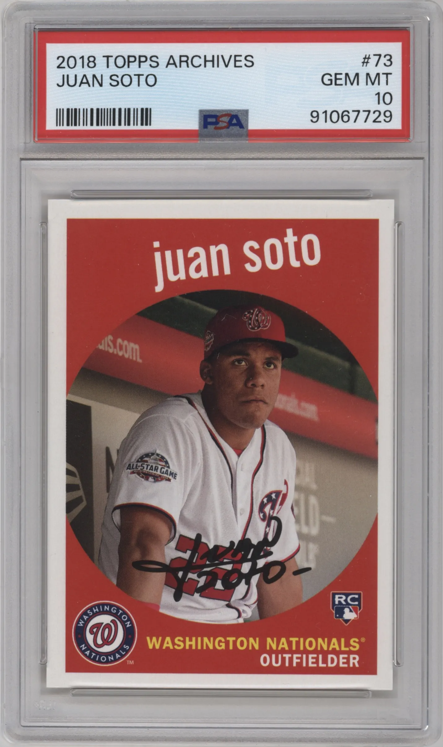 2018 Topps Archives 1959 Topps Juan Soto #73 PSA 10