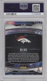 Bo Nix from the 2024 Panini Prizm set featuring a Silver Prizm parallel graded by PSA and given an overall grade of 10.