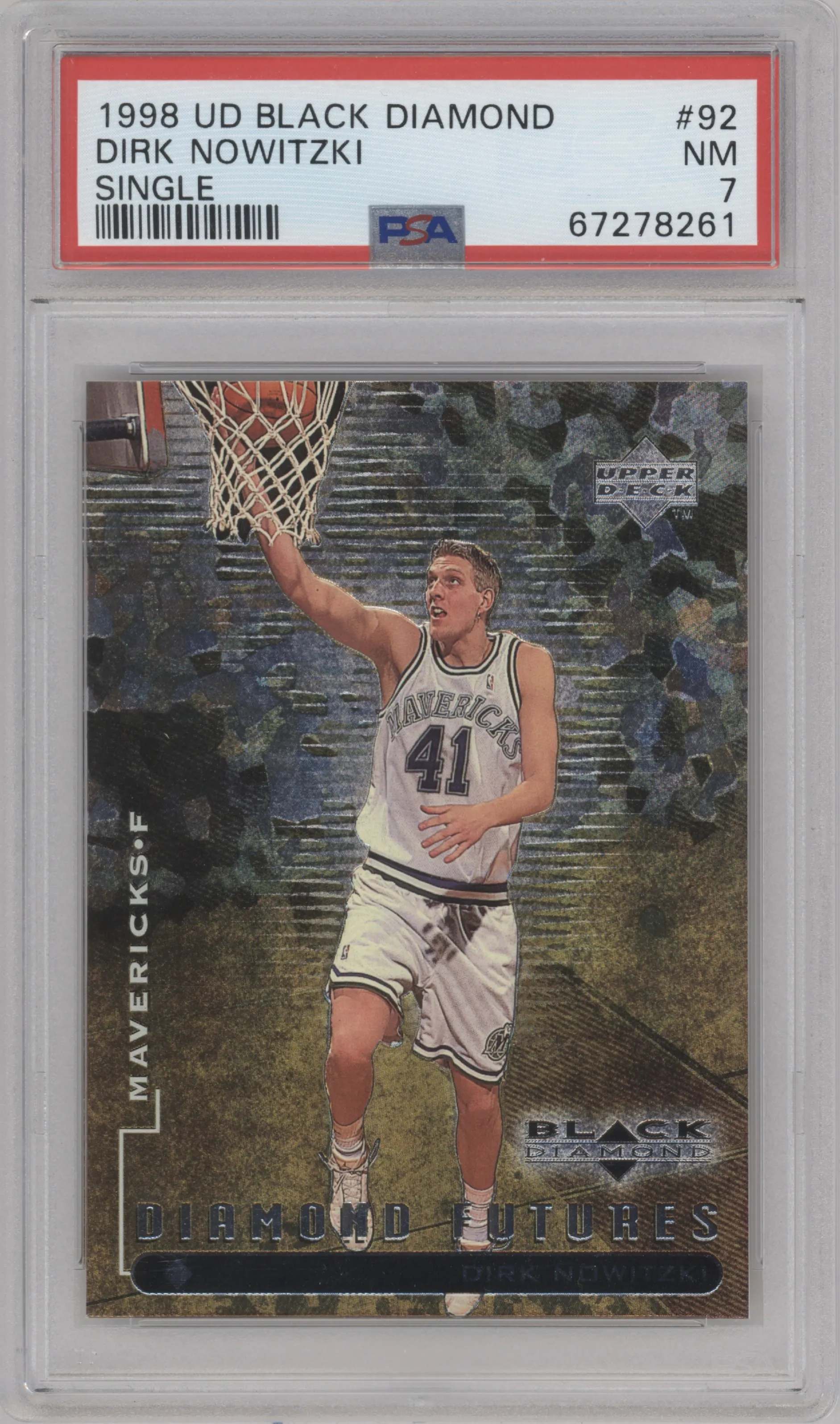 1998 Upper Deck Black Diamond Dirk Nowitzki PSA 7