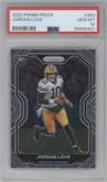 Jordan Love from the 2020 Panini Prizm set graded by PSA and given an overall grade of 10.