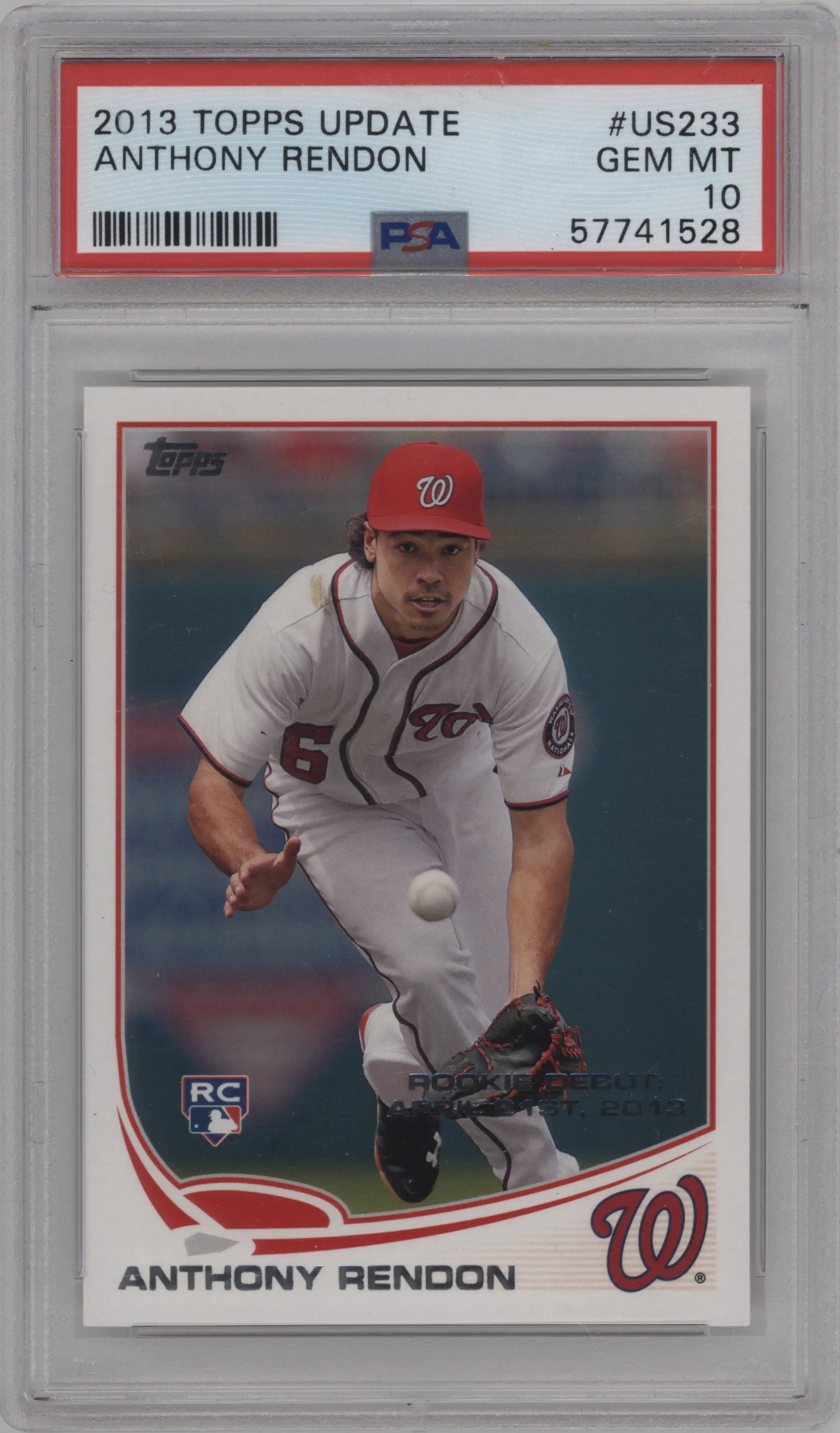 2013 Topps Update Anthony Rendon PSA 10