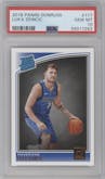 Luka Doncic from the 2018-19 Panini Donruss  set graded by PSA and given an overall grade of 10.