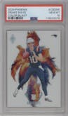 Drake Maye from the 2024 Panini Phoenix set graded by PSA and given an overall grade of 10.