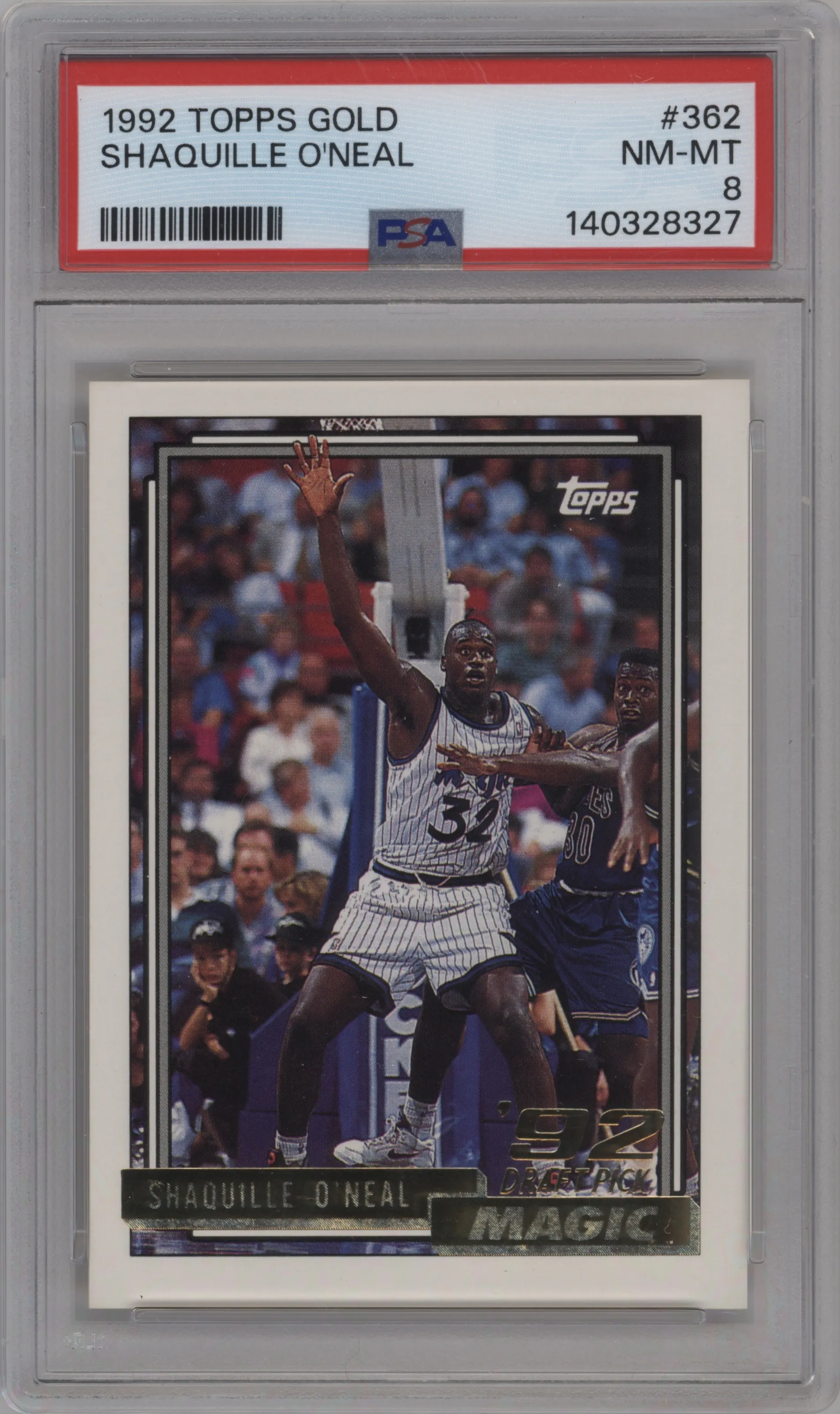 1992 Topps Shaquille O'Neal Gold #362 PSA 8