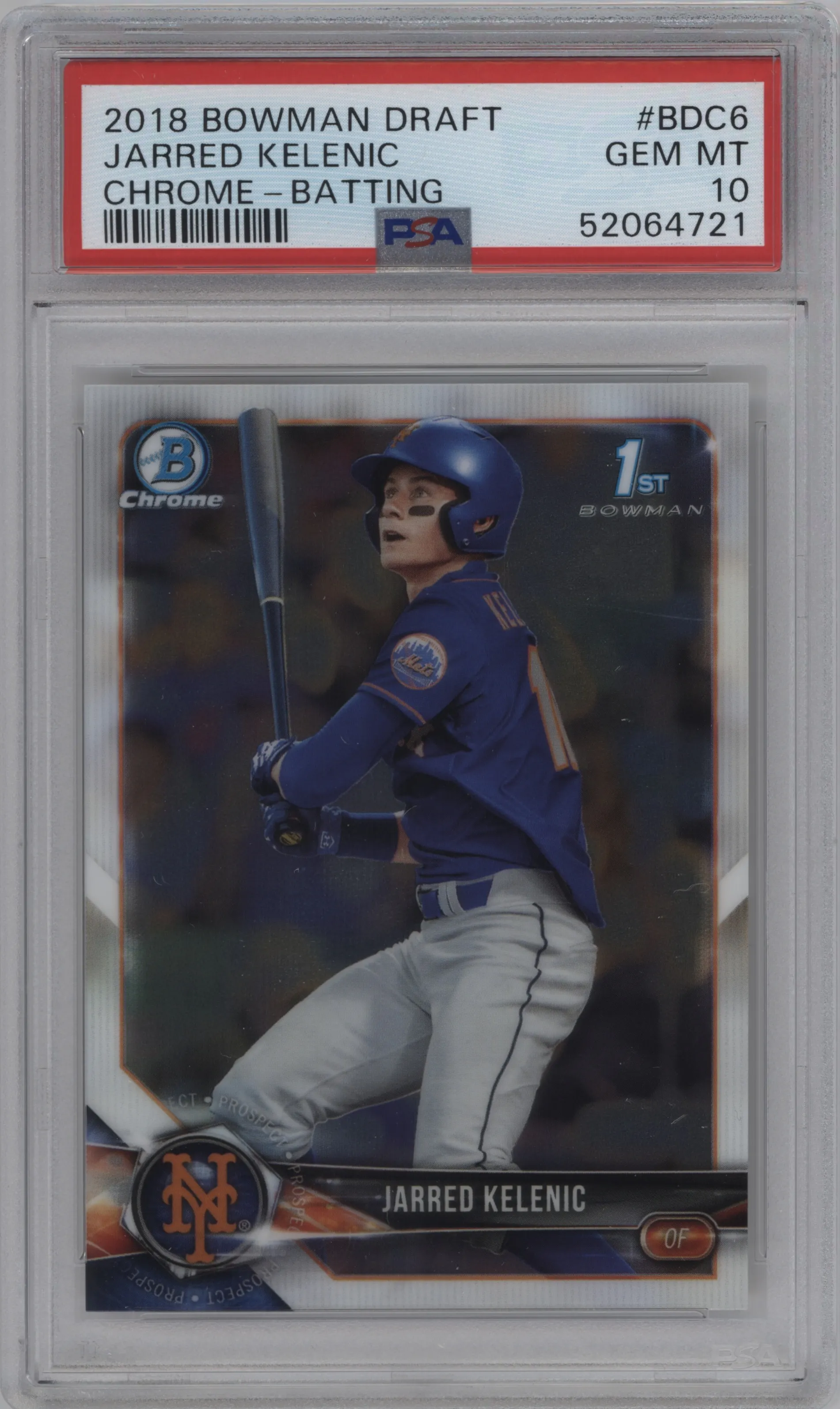 2018 Bowman Draft Chrome Jarred Kelenic PSA 10