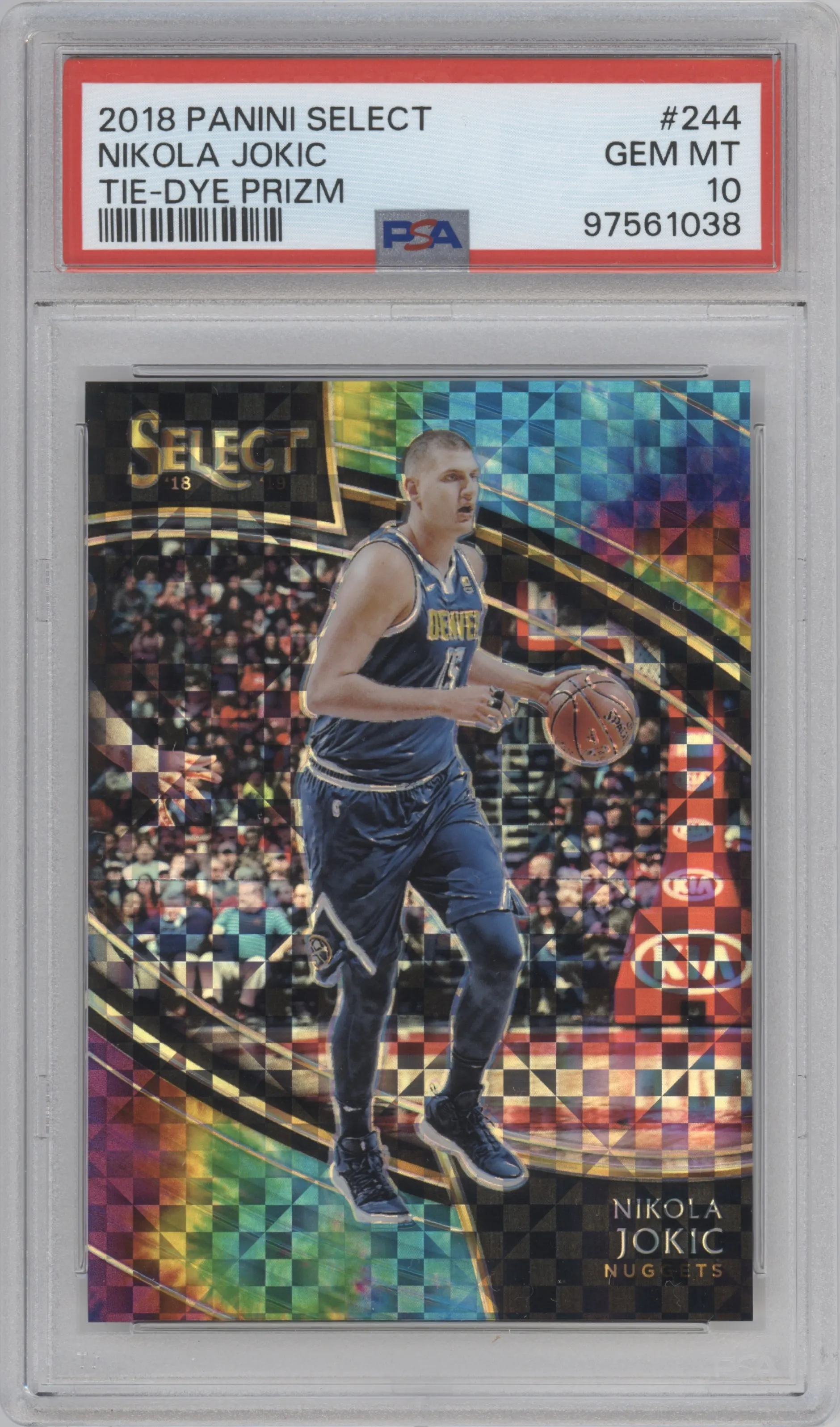2018 Panini Select Courtside Nikola Jokic Tie-Dye #244 PSA 10