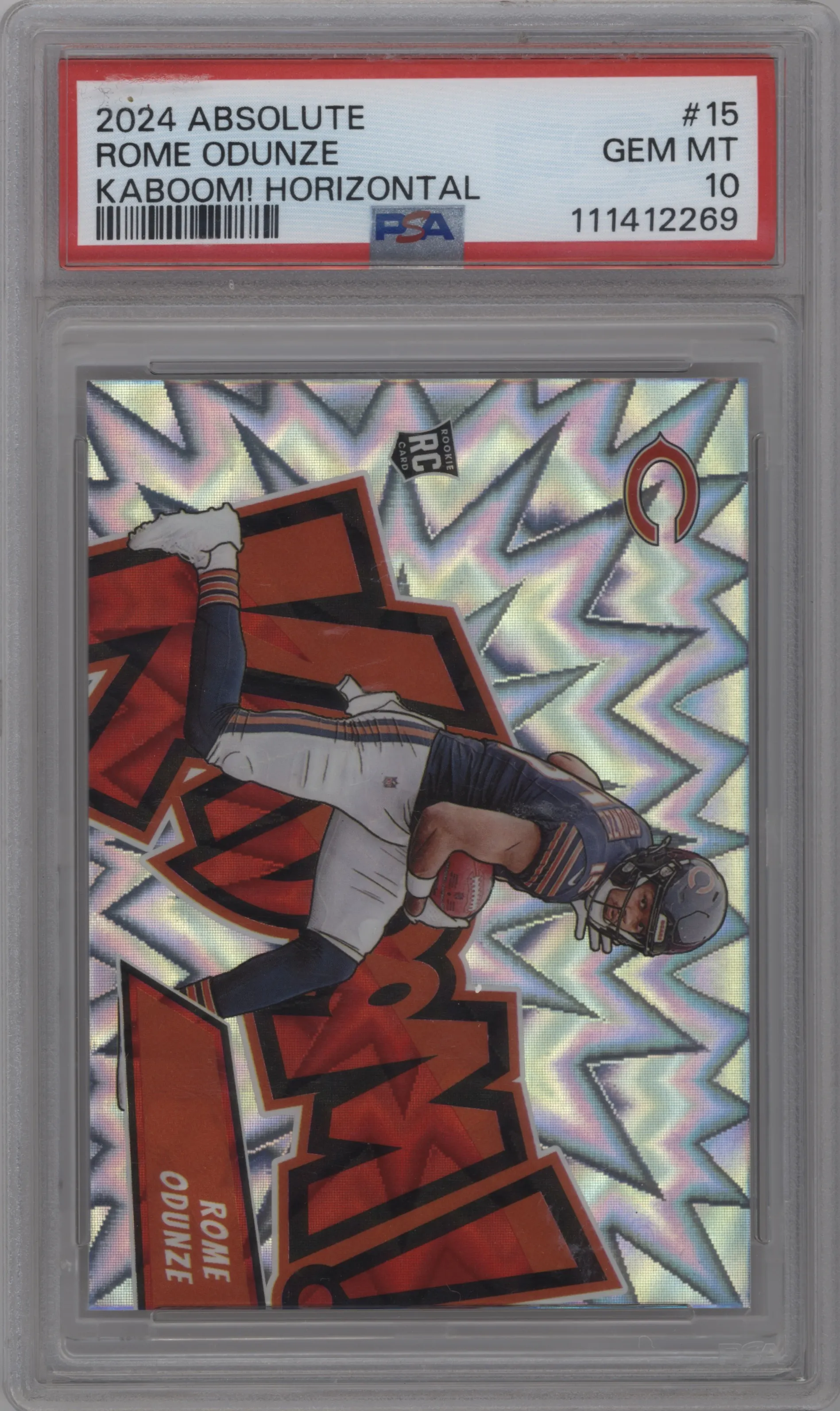 2024 Panini Absolute Kaboom Horizontal Rome Odunze PSA 10