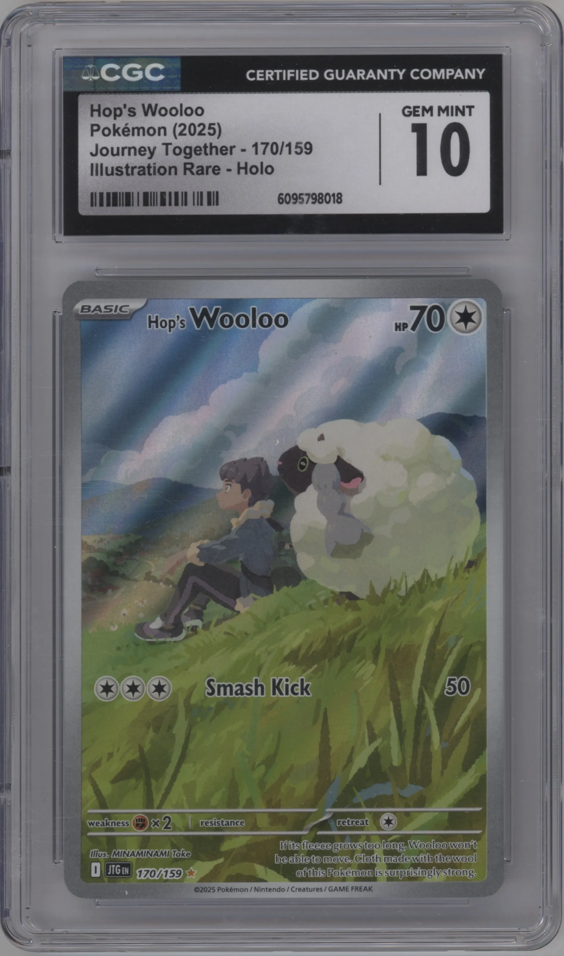 2025 Pokemon SV Journey Together Hop's Wooloo #170 CGC 10