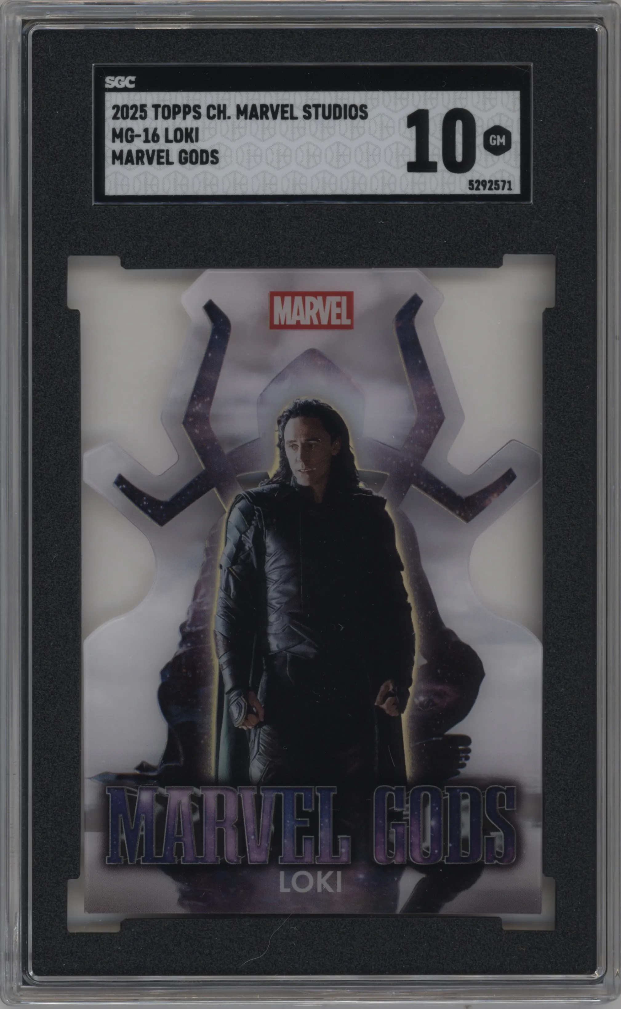 2025 Topps Chrome Marvel Studios Marvel Gods Loki SGC 10