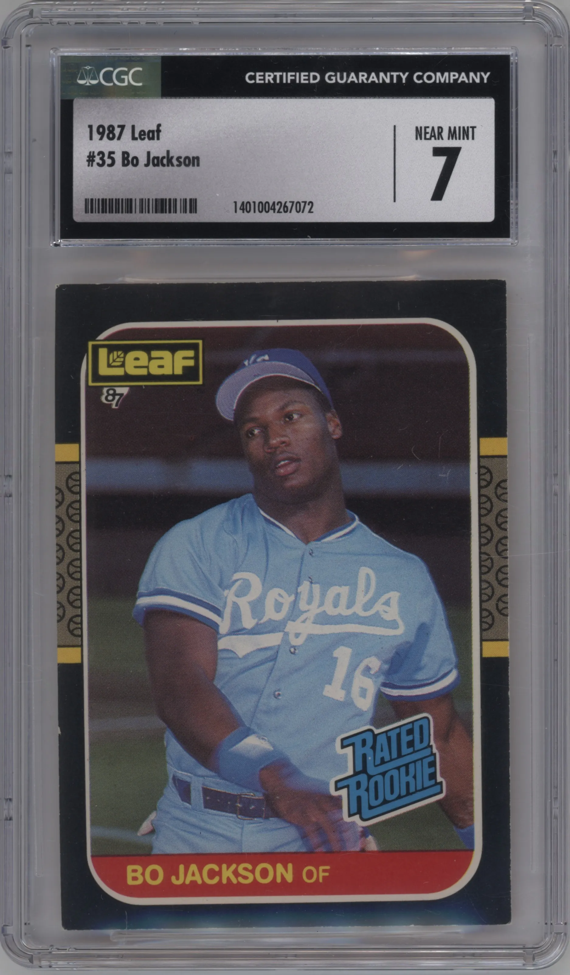 1987 Leaf Rated Rookie Bo Jackson #35 CGC 7
