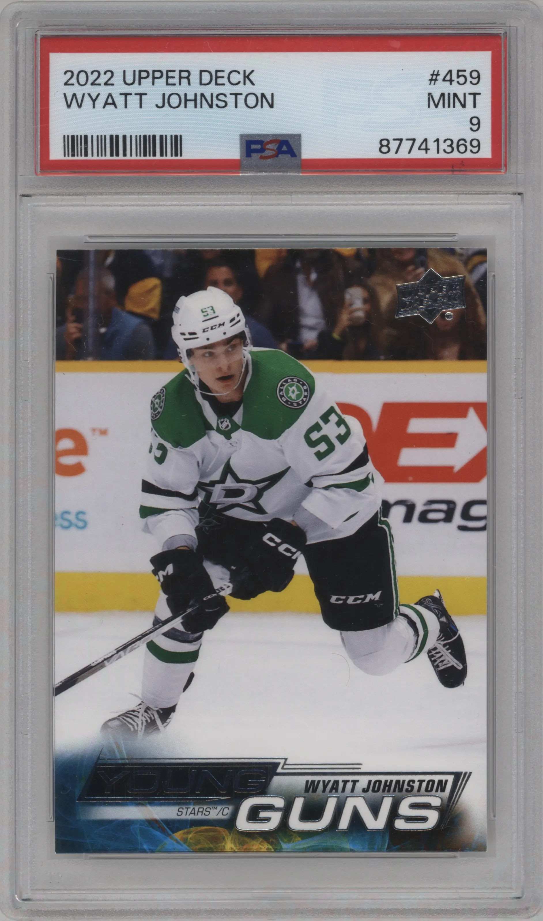 2022 Upper Deck Young Guns Wyatt Johnston #459 PSA 9