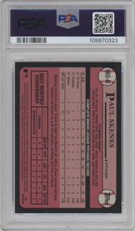 Paul Skenes from the 2024 Topps Update set graded by PSA and given an overall grade of 10.