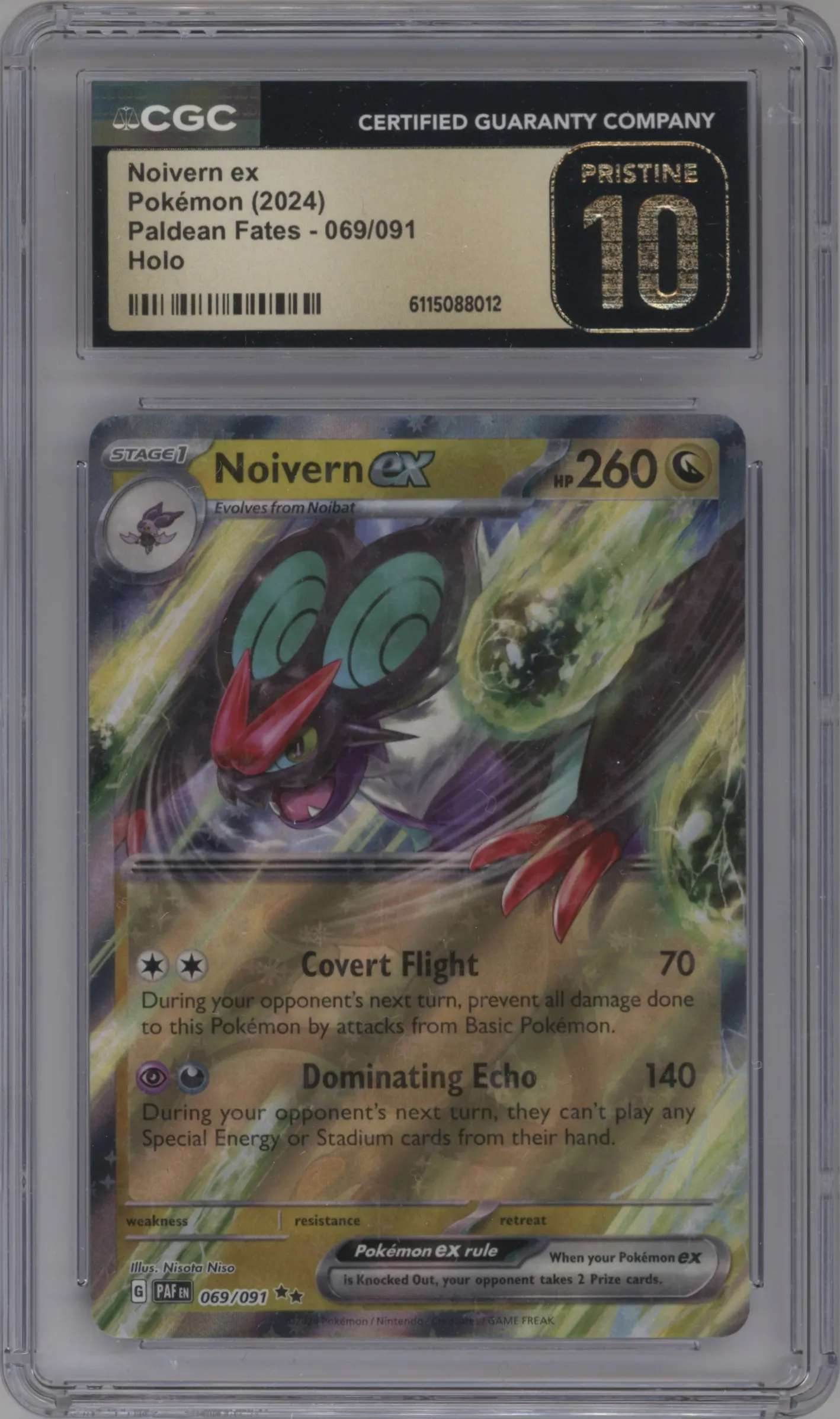 2024 Pokemon SV Paldean Fates Noivern ex #069 CGC 10