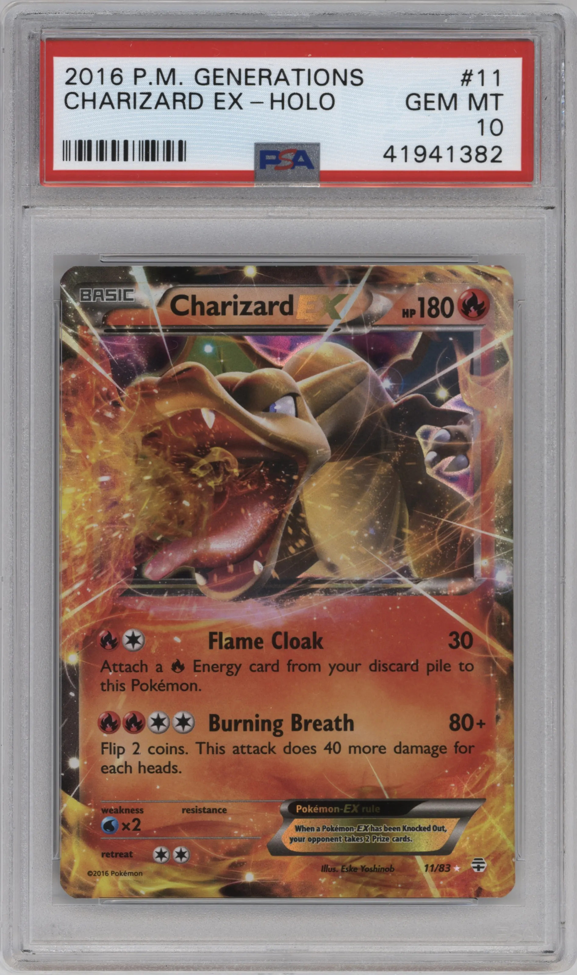 2016 Pokemon XY Generations Charizard EX #11 PSA 10
