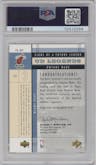 Dwyane Wade from the 2003-04 Upper Deck Legends set graded by PSA and given an overall grade of 10.