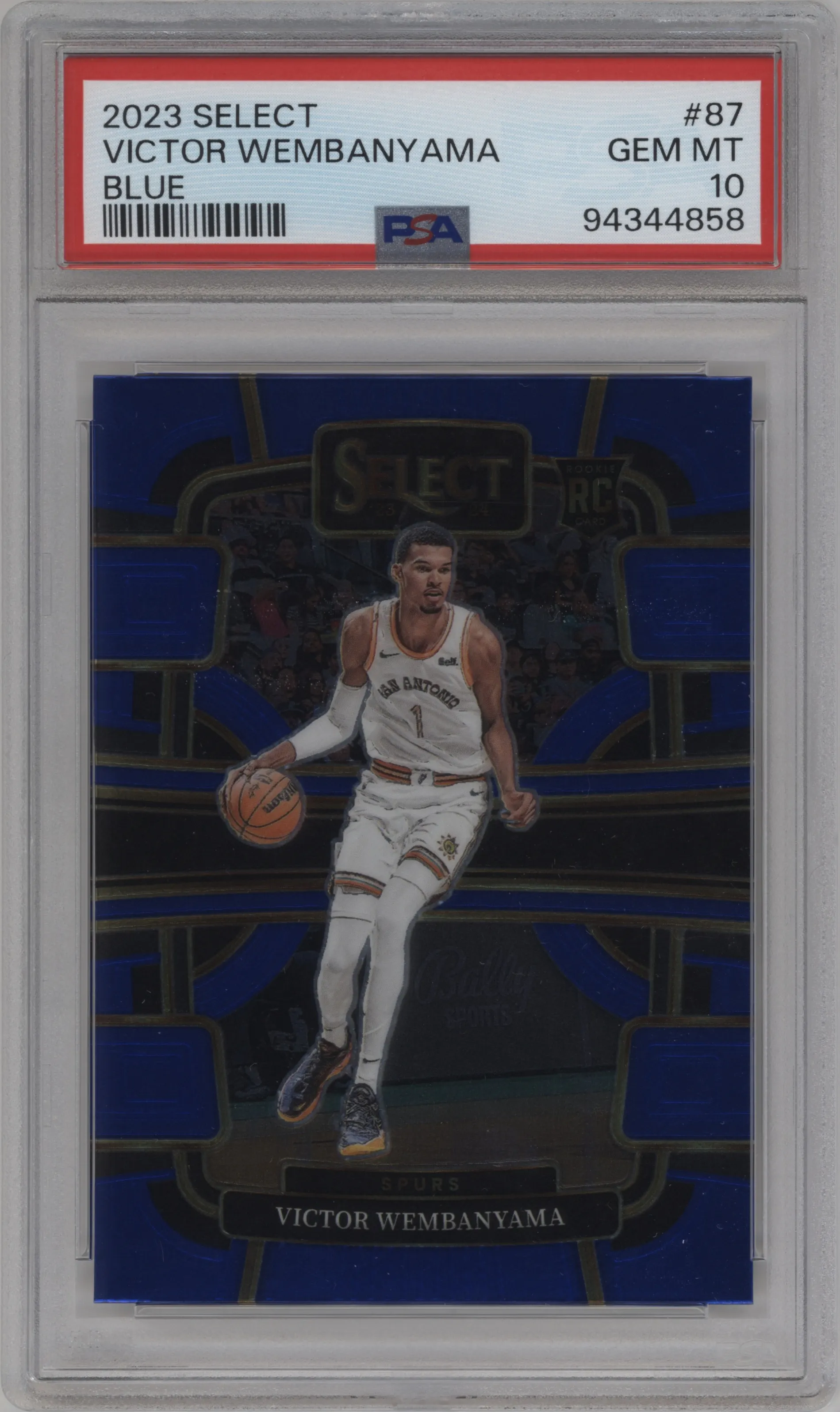 2023 Panini Select Victor Wembanyama Blue Retail PSA 10