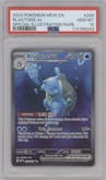 Blastoise ex from the 2023 Pokemon SV set graded by PSA and given an overall grade of 10.