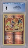 Charizard  from the 2016 Pokemon XY set graded by CSG and given an overall grade of 9.