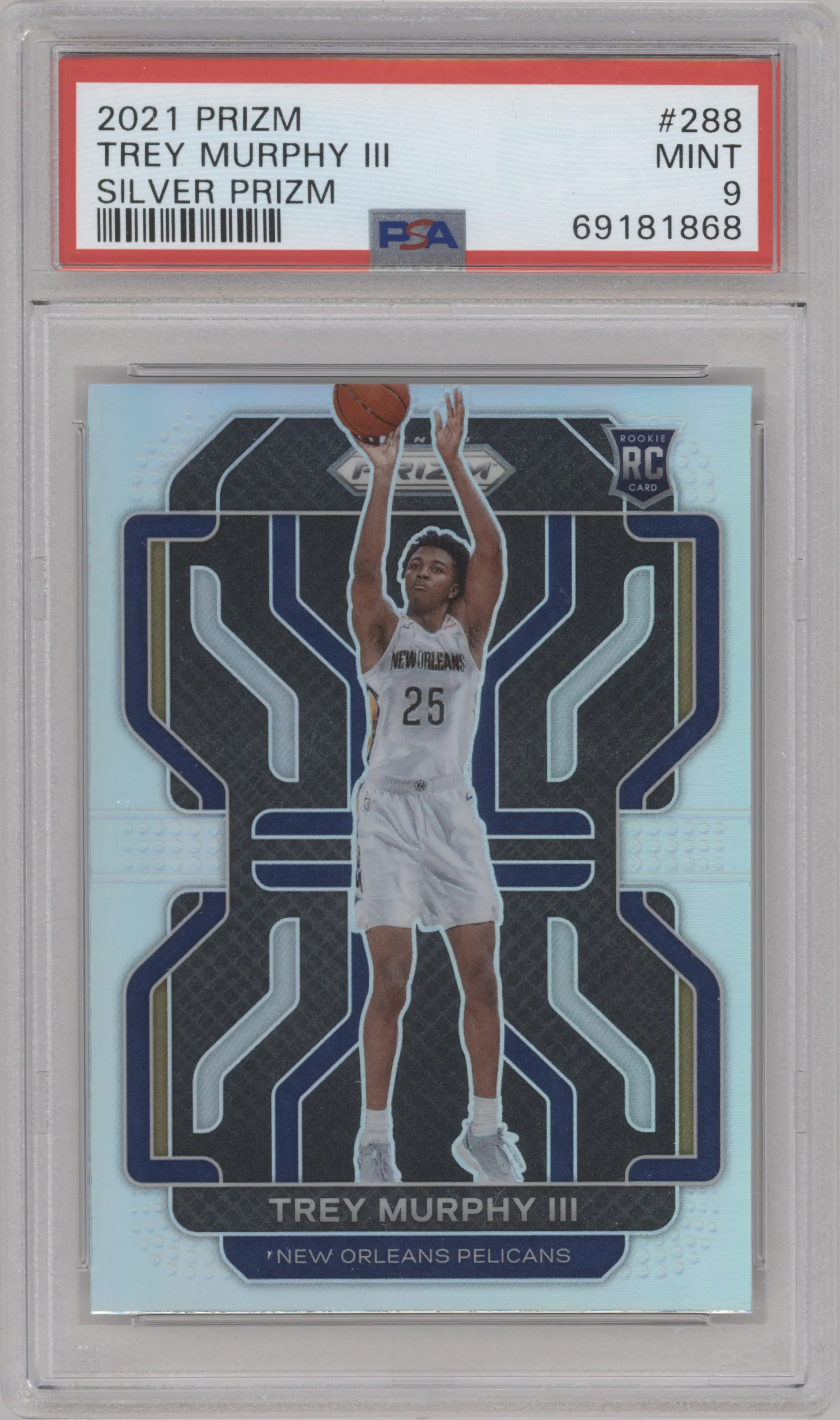 2021 Panini Prizm Trey Murphy III Silver Prizm #288 PSA 9