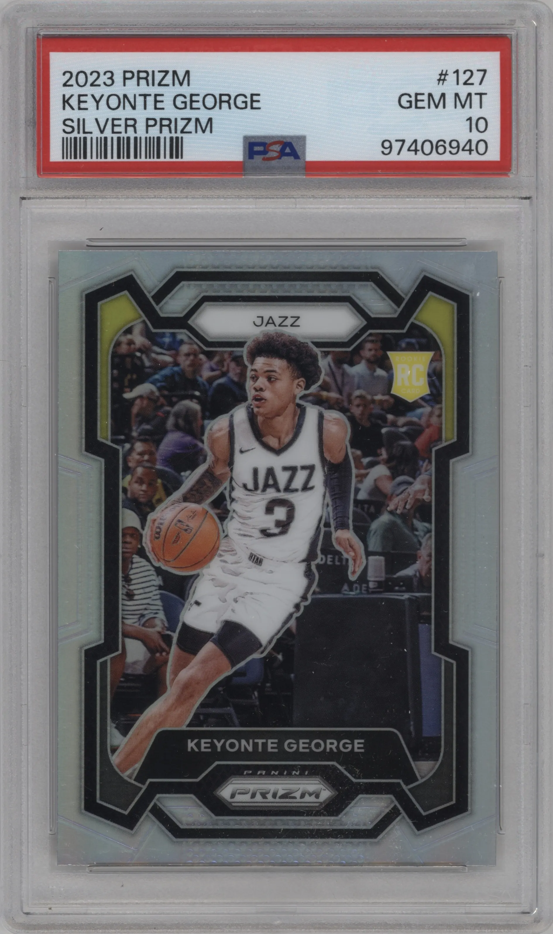 2023 Panini Prizm Keyonte George Silver Prizm #127 PSA 10