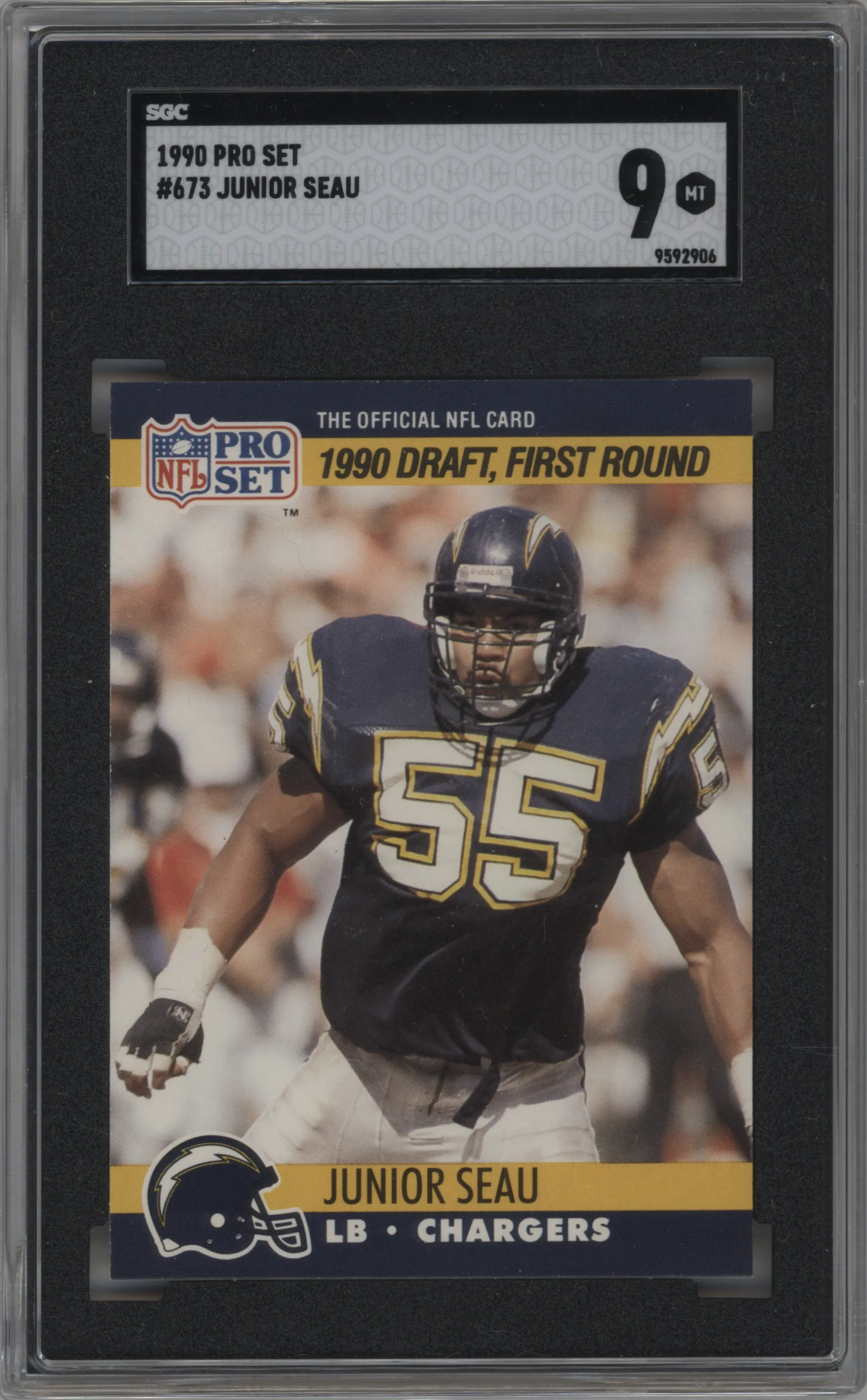 1990 Pro Set Junior Seau SGC 9