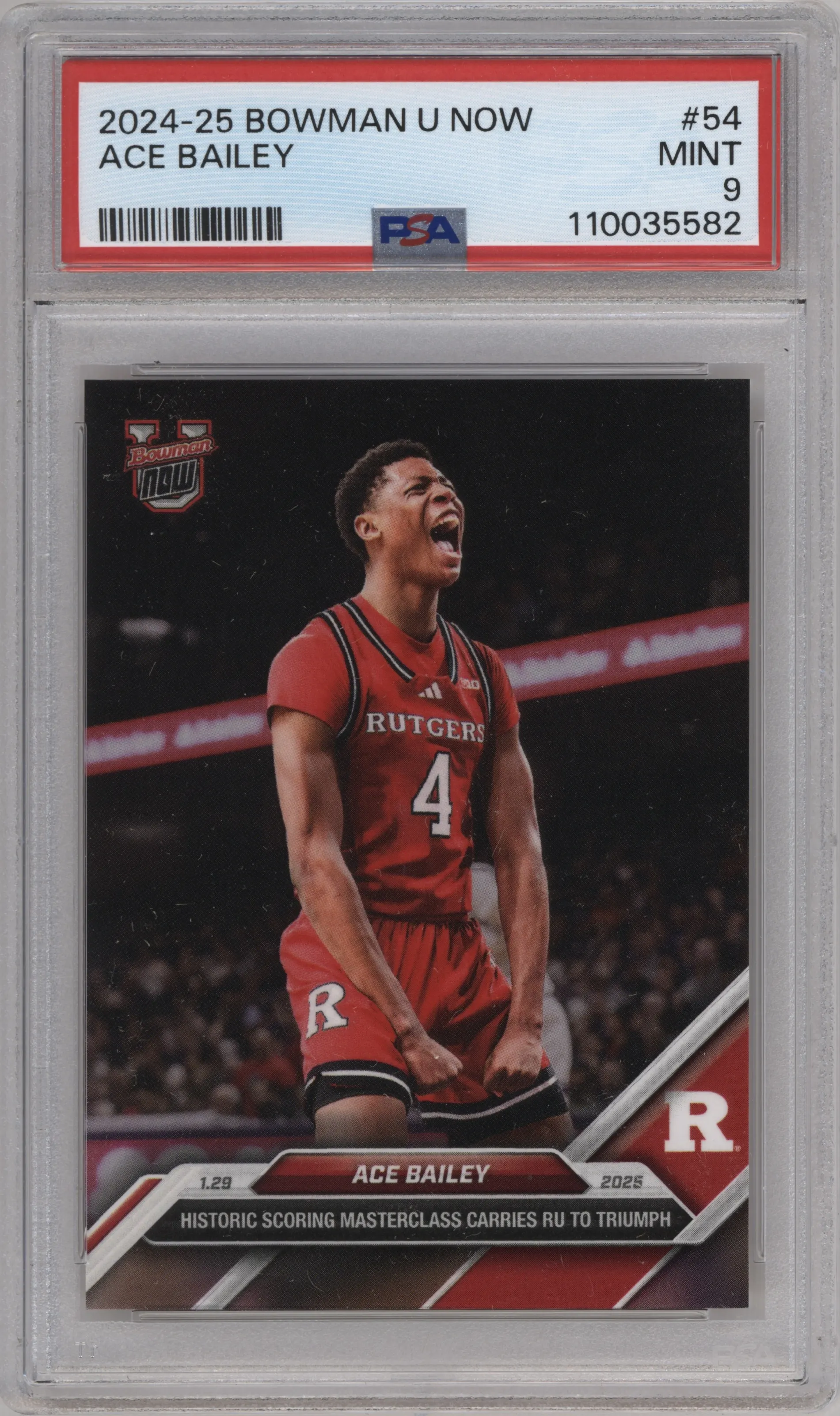 2024 Bowman U Now Ace Bailey PSA 9