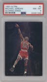 Michael Jordan from the 1993-94 Fleer Ultra set graded by PSA and given an overall grade of 8.