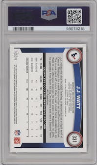 J.J. Watt from the 2011 Topps set graded by PSA and given an overall grade of 9.