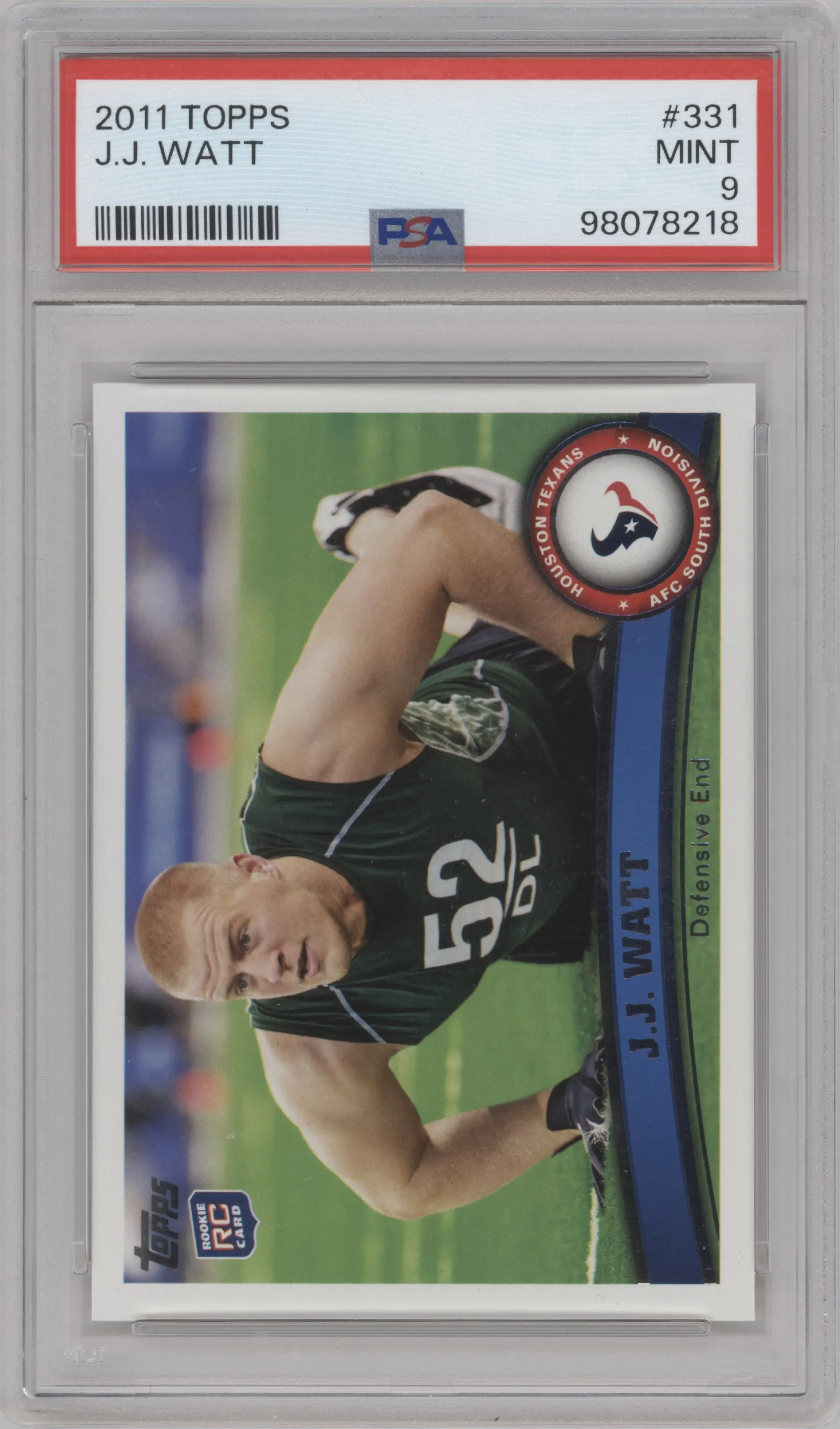 2011 Topps J.J. Watt PSA 9