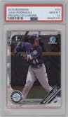 Julio Rodriguez from the 2019 Bowman  set graded by PSA and given an overall grade of 10.