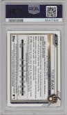 Tyler Black from the 2021 Bowman Draft set featuring a Blue Refractor parallel graded by PSA and given an overall grade of 9.