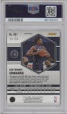 Anthony Edwards from the 2020-21 Panini Mosaic set featuring a Green Fluorescent parallel graded by PSA and given an overall grade of 10.