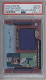 Dalton Kincaid from the 2023 Panini Certified set featuring a Mirror Red parallel graded by PSA and given an overall grade of 10.