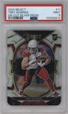  Trey McBride from the 2022 Panini Select set featuring a Die-Cut Silver parallel graded by PSA and given an overall grade of 9.