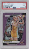Cameron Brink from the 2024 Panini Prizm WNBA set featuring a Purple Prizm parallel graded by PSA and given an overall grade of 9.