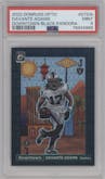 Davante Adams from the 2022 Panini Donruss Optic set featuring a Black Pandora parallel graded by PSA and given an overall grade of 9.