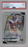 Marshall Faulk from the 2024 Panini Prizm set graded by PSA and given an overall grade of 9.