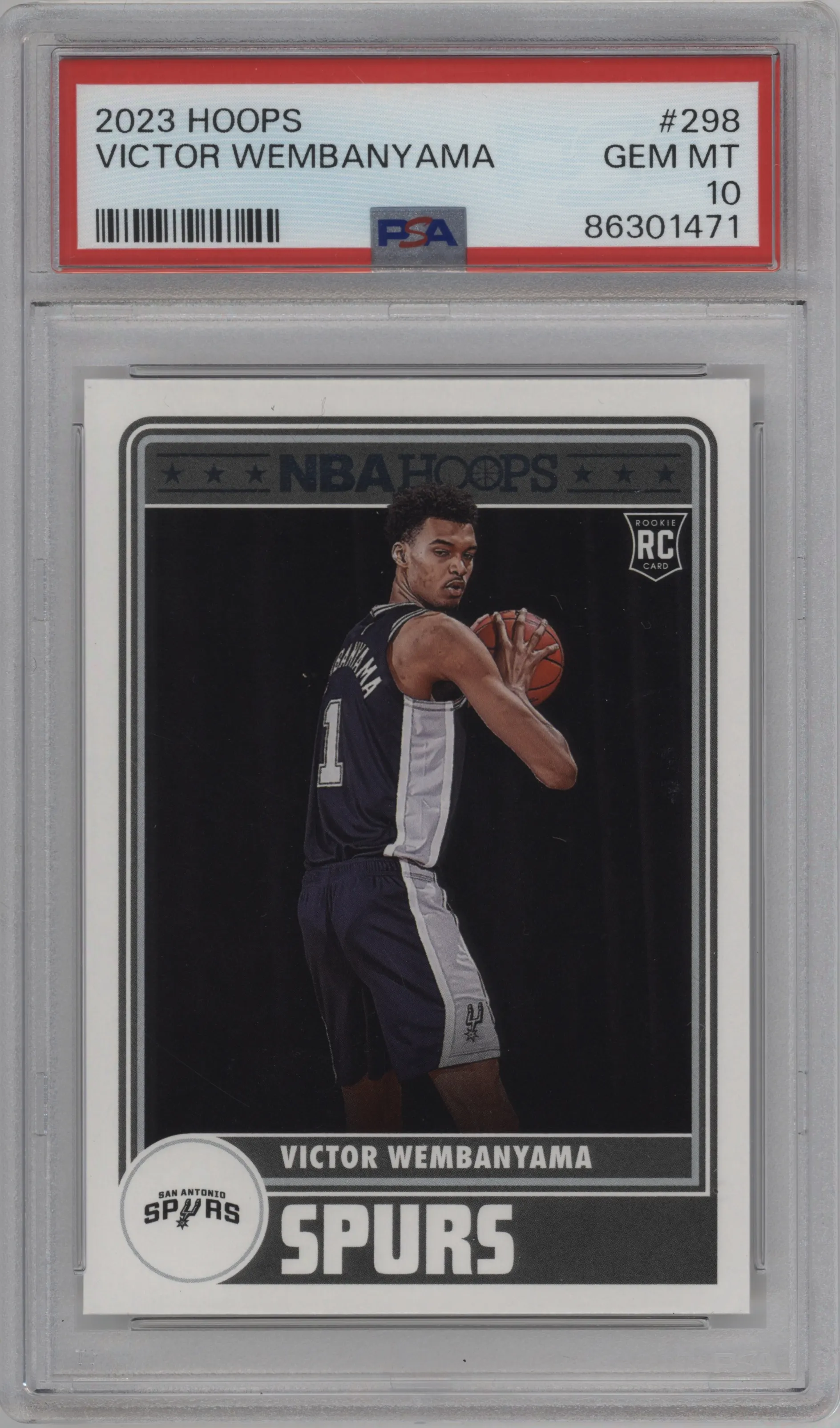 2023 Panini NBA Hoops Victor Wembanyama PSA 10