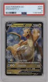 Dragonite V from the 2022 Pokemon SWSH set graded by PSA and given an overall grade of 9.