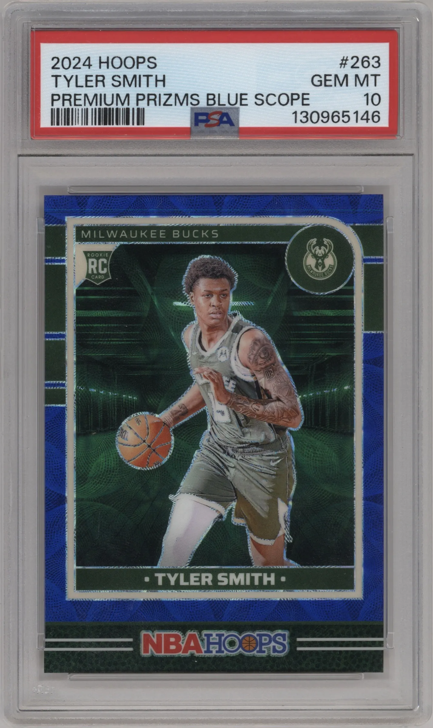 2024 Panini NBA Hoops Tyler Smith Premium Blue Scope PSA 10