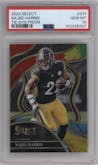 Najee Harris from the 2023 Panini Select set featuring a Tie-Dye Prizm parallel graded by PSA and given an overall grade of 10.