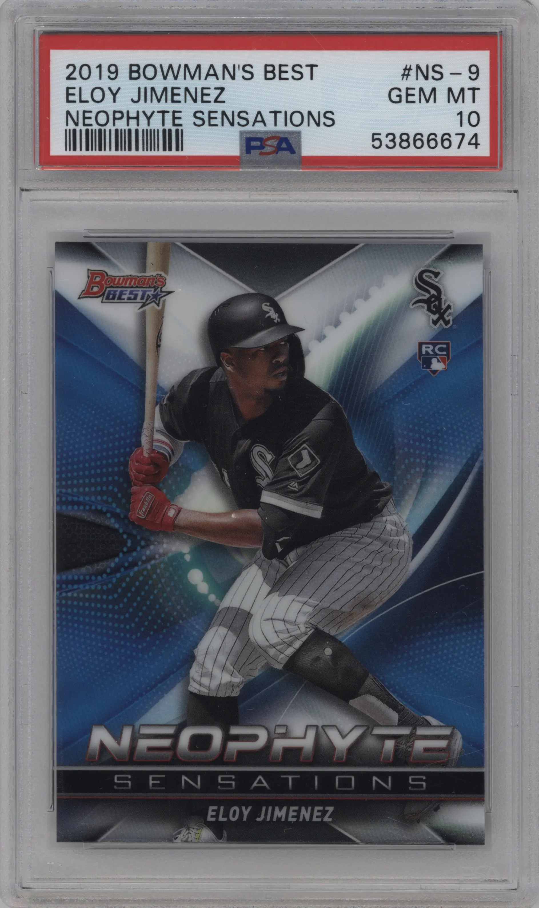 2019 Bowman’s Best Neophyte Sensations Eloy Jimenez PSA 10
