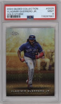 Vladimir Guerrero Jr. from the 2024 Topps Gilded Collection set graded by PSA and given an overall grade of 9.