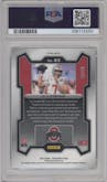 C.J. Stroud from the 2024 Panini Prizm Draft Picks set featuring a Red Flash parallel graded by PSA and given an overall grade of 9.