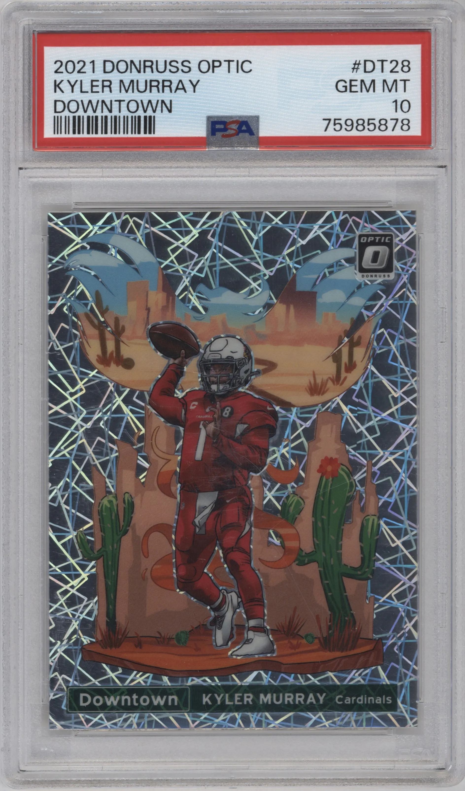 2021 Panini Donruss Optic Downtown Kyler Murray PSA 10