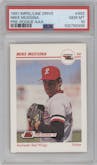 Mike Mussina from the 1991 Impel/Line Drive set graded by PSA and given an overall grade of 10.